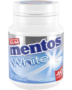 MENTOS GUM WHITE SWEET MINT BOTTLE 40P - 6