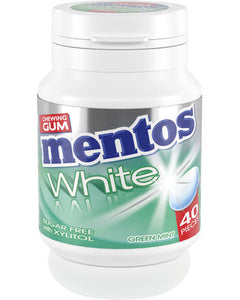 MENTOS GUM WHITE GREEN MINT BOTTLE 40P - 6