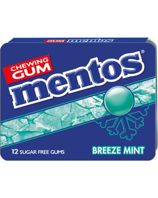 MENTOS GUM BREEZE MINT BLISTER 12P - 12