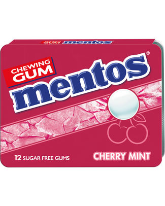 MENTOS GUM CHERRY MINT BLISTER 12P - 12