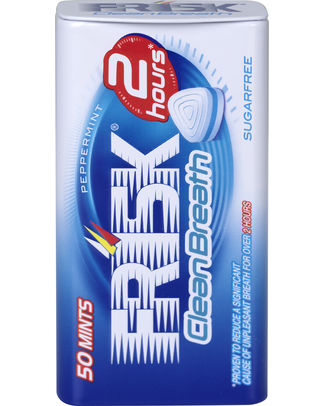 FRISK CLEAN BREATH PEPPERMINT 35GR 50P - 12